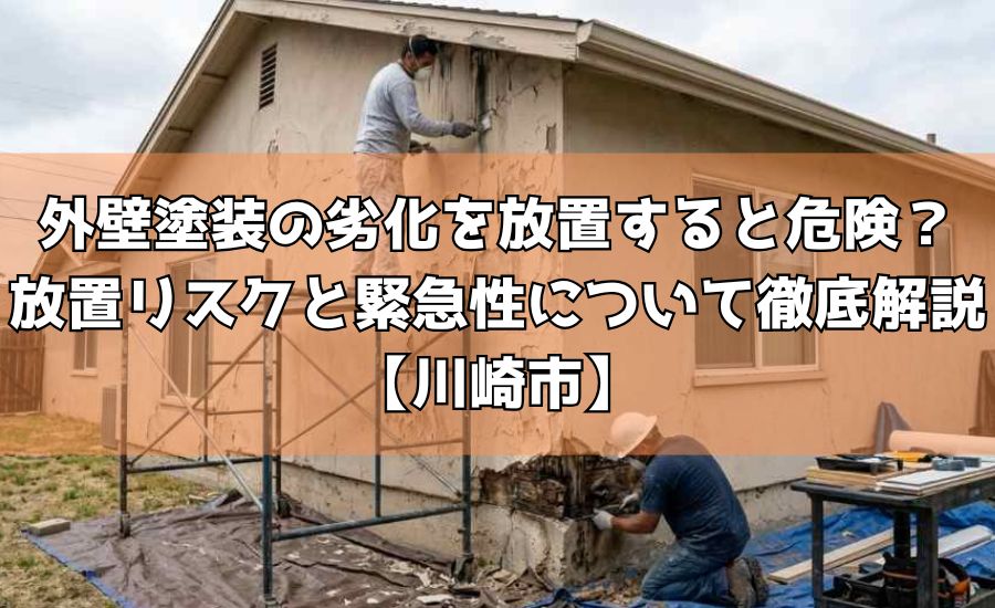 外壁塗装の劣化を放置すると危険?放置リスクと緊急性について徹底解説【川崎市】