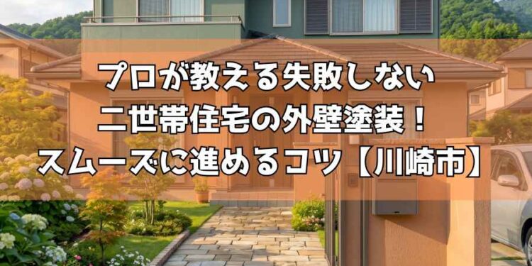 プロが教える失敗しない二世帯住宅の外壁塗装!スムーズに進めるコツ【川崎市】