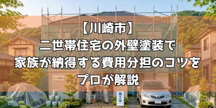 【川崎市】二世帯住宅の外壁塗装で家族が納得する費用分担のコツをプロが解説