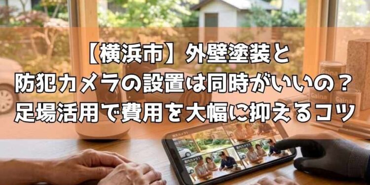 【横浜市】外壁塗装と防犯カメラの設置は同時がいいの?足場活用で費用を大幅に抑えるコツ