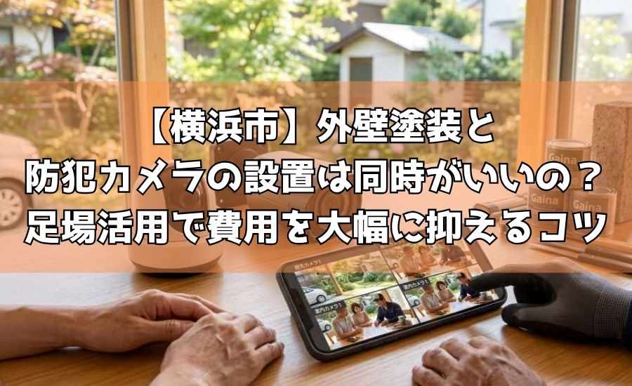 【横浜市】外壁塗装と防犯カメラの設置は同時がいいの?足場活用で費用を大幅に抑えるコツ