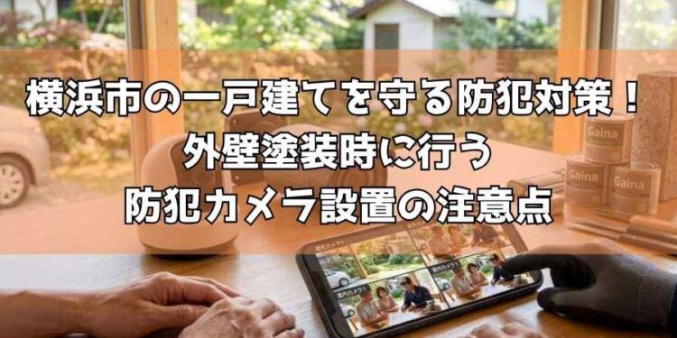 横浜市の一戸建てを守る防犯対策!外壁塗装時に行う防犯カメラ設置の注意点