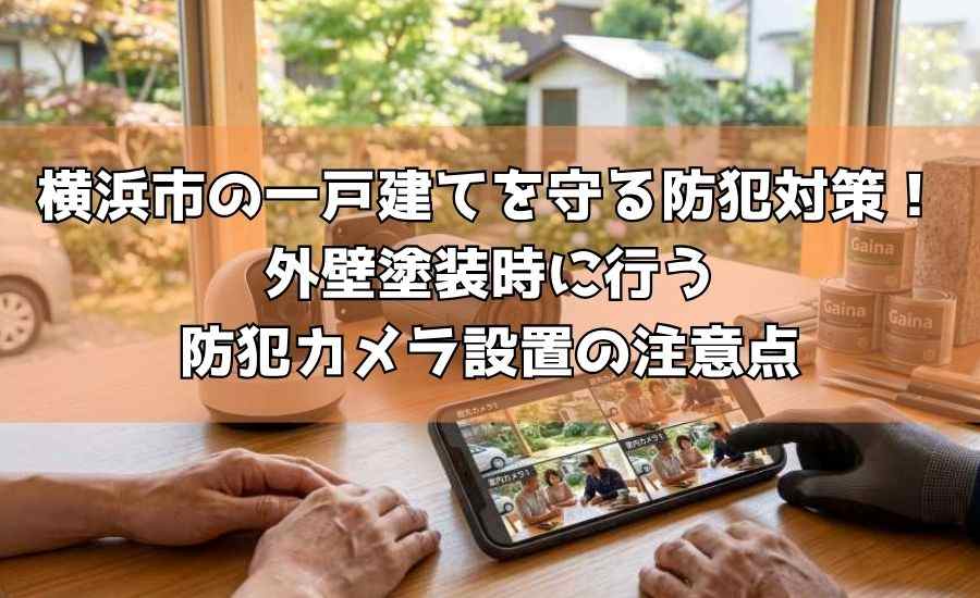 横浜市の一戸建てを守る防犯対策!外壁塗装時に行う防犯カメラ設置の注意点