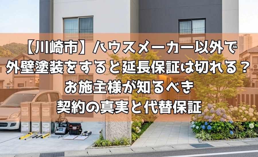 【川崎市】ハウスメーカー以外で外壁塗装をすると延長保証は切れる？お施主様が知るべき契約の真実と代替保証