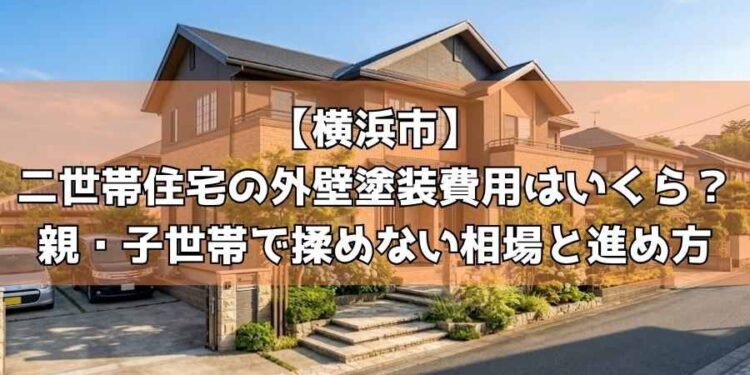 【横浜市】二世帯住宅の外壁塗装費用はいくら？親・子世帯で揉めない相場と進め方