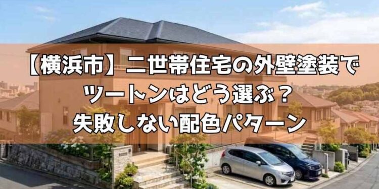 【横浜市】二世帯住宅の外壁塗装でツートンはどう選ぶ?失敗しない配色パターン