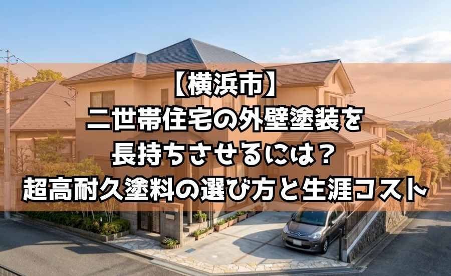 【横浜市】二世帯住宅の外壁塗装を長持ちさせるには？超高耐久塗料の選び方と生涯コスト